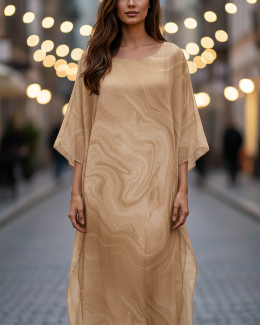 Lara Evening Dress | Elegant Chiffon Maxi for Formal Events