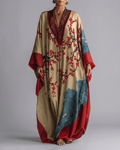 Vera Maxi Dress | Floral, Batwing Sleeve, Comfortable Silhouette