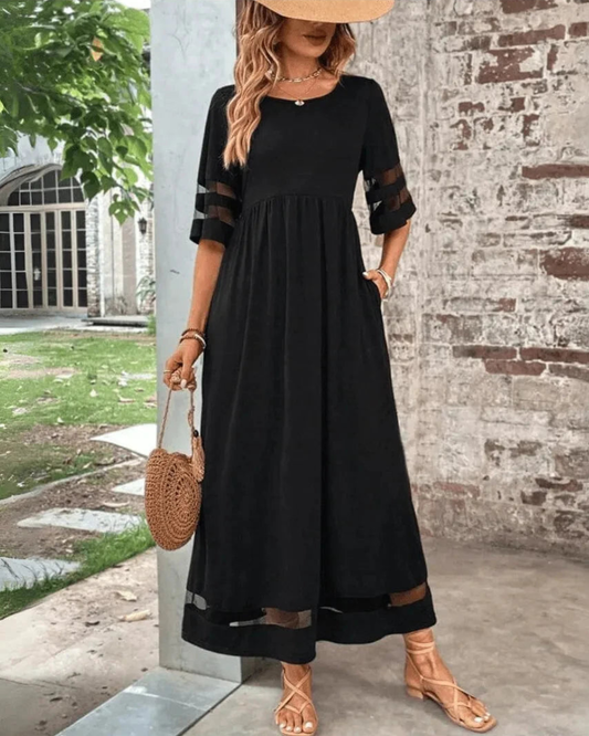 Nadia Midi Dress | Elegant Flattering Silhouette, Tummy Coverage