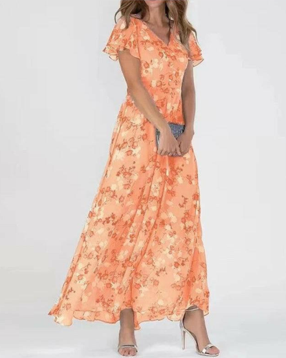 Vera Maxi Dress | Breathable Floral Pattern, Regular Fit