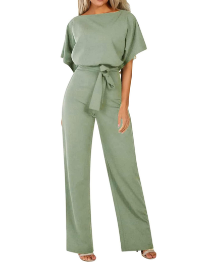 Sofia Black Jumpsuit | Elegant Wide-Leg Design, Soft Fabric for Women