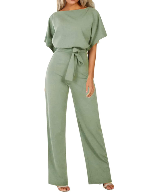 Sofia Black Jumpsuit | Elegant Wide-Leg Design, Soft Fabric for Women