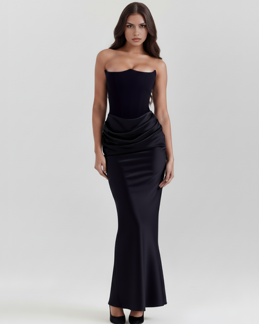 Rosa Corset Dress | Elegant White Long Dress for Women, Perfect for Parties