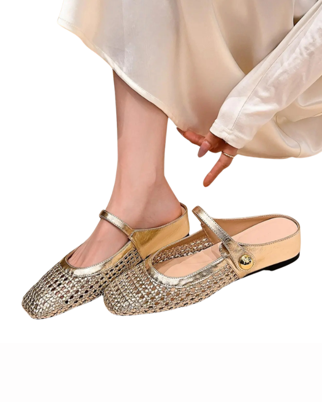 Aisley Women's Flats | Breathable Woven Design, Casual Style