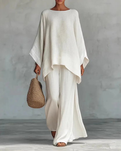 Ava Women's Outfit | Lightweight Cotton-Linen Blend, Relaxed Fit