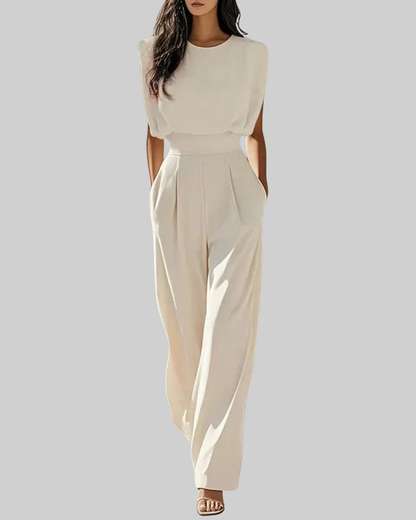 Amina Jumpsuit | Sleeveless, High Waist, Straight-Leg for Women