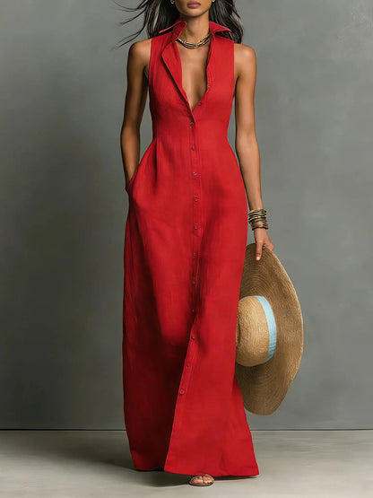 Vela Shirt Dress | Tailored Sleeveless Design, High-Quality Fabric 1