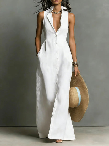 Vela Shirt Dress | Tailored Sleeveless Design, High-Quality Fabric 4