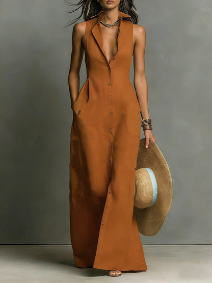 Vela Shirt Dress | Tailored Sleeveless Design, High-Quality Fabric 6