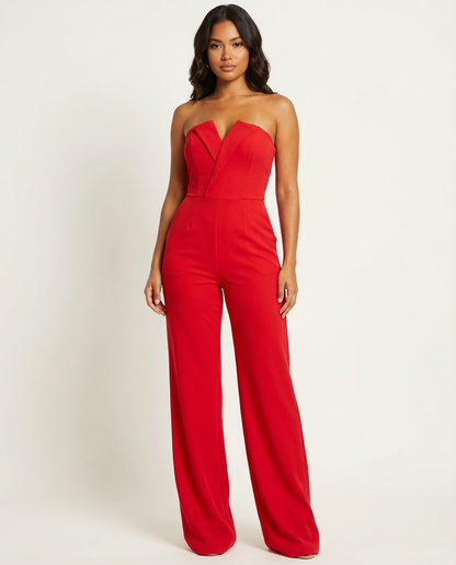 Vera Black Jumpsuit | Elegant Strapless Design for Women 5