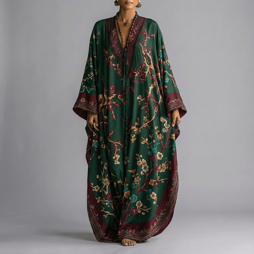 Vera Maxi Dress | Floral, Batwing Sleeve, Comfortable Silhouette 3
