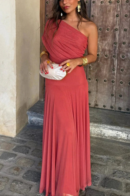 Wella One-Shoulder Dress | Lightweight, Pleated Summer Elegance for Wedding Guests 5