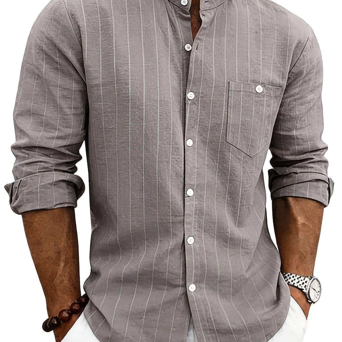 Wesley Men's Dress Shirt | Striped, Tailored Fit 1
