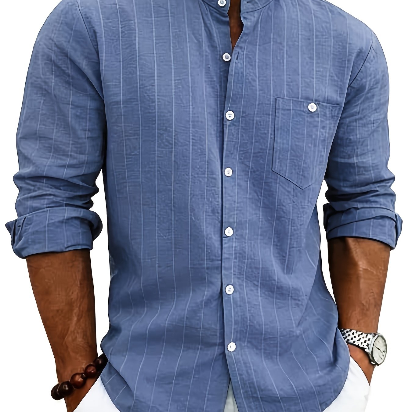 Wesley Men's Dress Shirt | Striped, Tailored Fit 2
