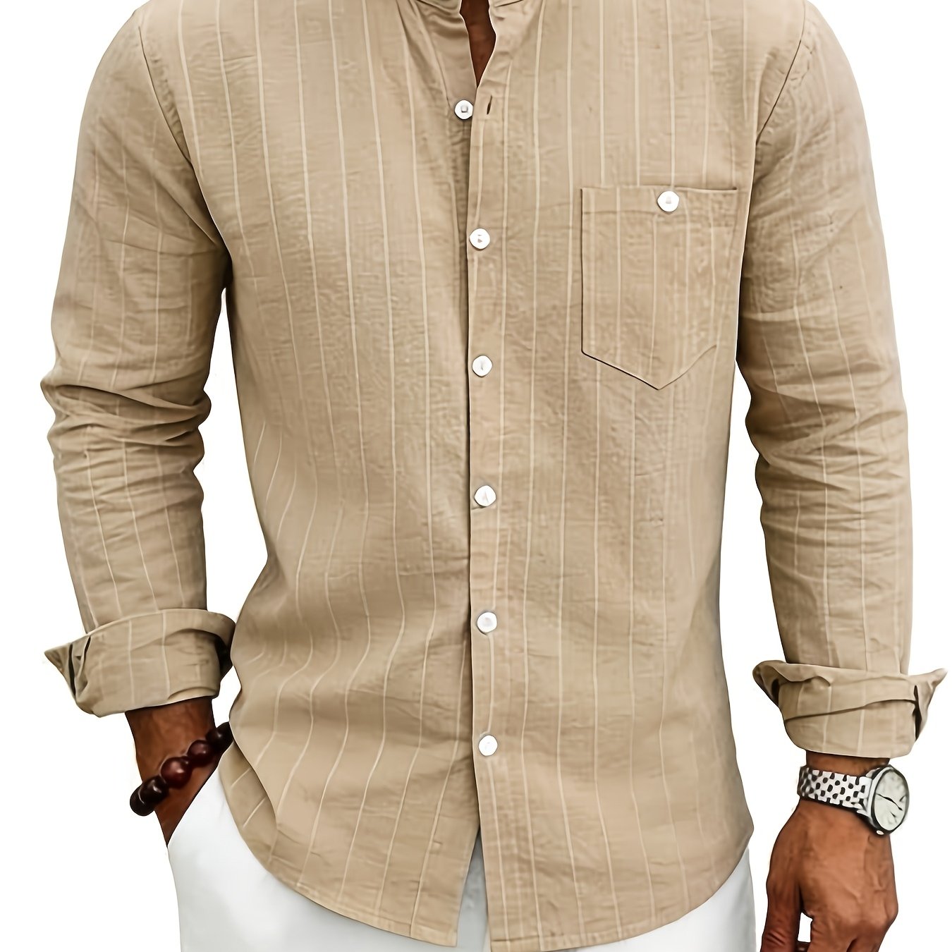 Wesley Men's Dress Shirt | Striped, Tailored Fit 3