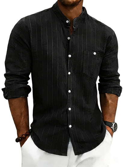 Wesley Men's Dress Shirt | Striped, Tailored Fit 7