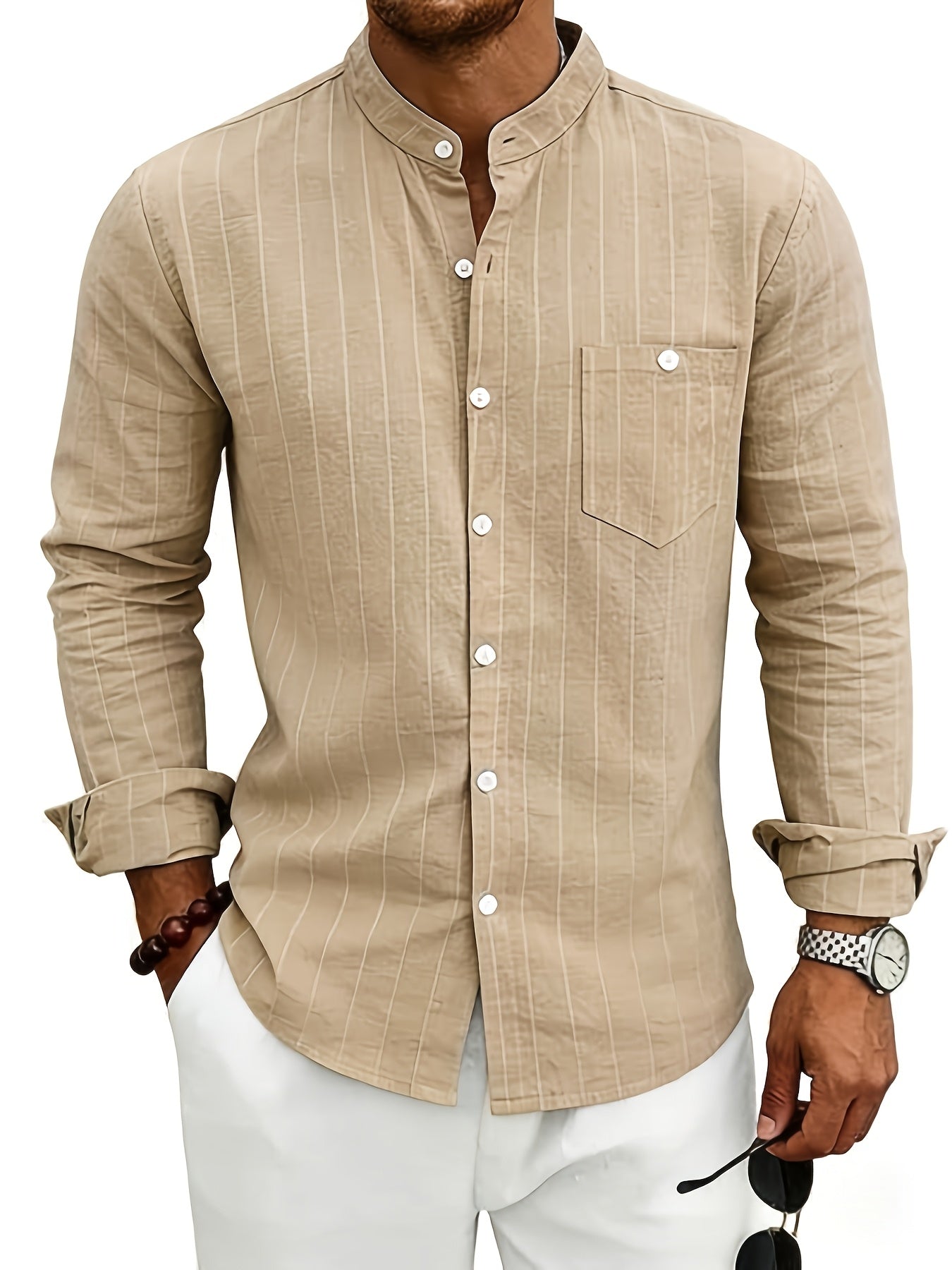Wesley Men's Dress Shirt | Striped, Tailored Fit 8