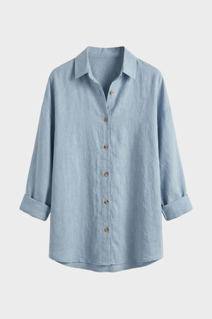 Willa Women's Blouse | Classic Long Sleeve, Button Placket 1