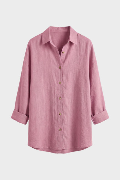 Willa Women's Blouse | Classic Long Sleeve, Button Placket 5